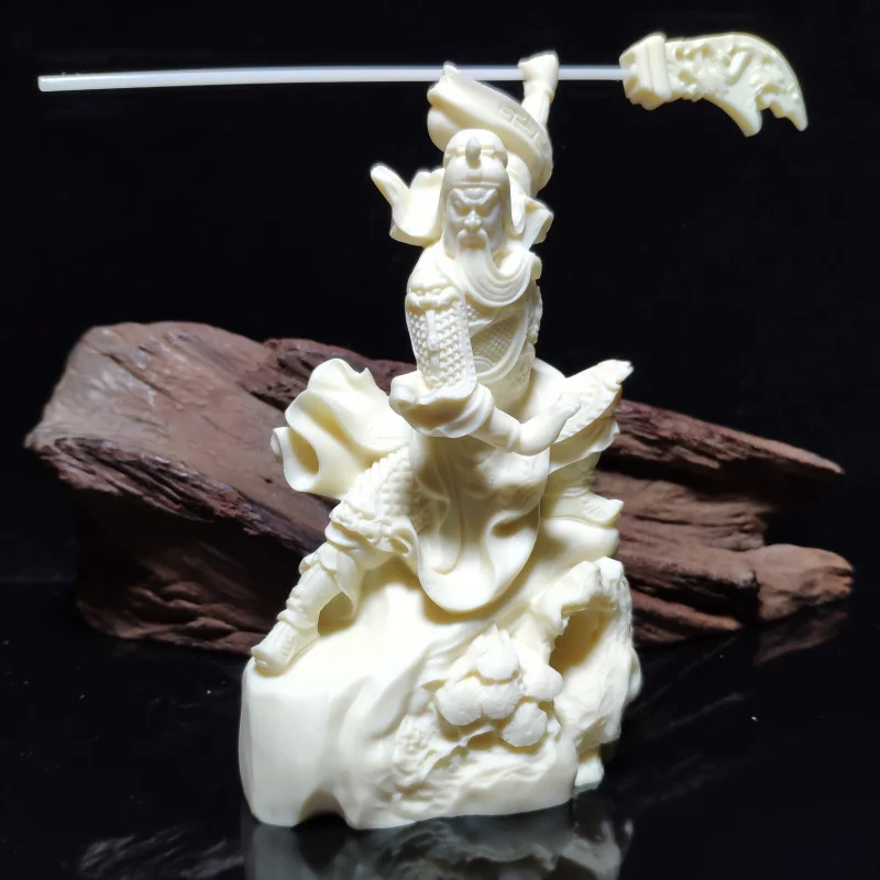 Ivory Nut Sculpture Weiwu Guan Gong Guan Yu Ornaments Carved God of War and Wealth Car Decoration Home Decoration Wholesale