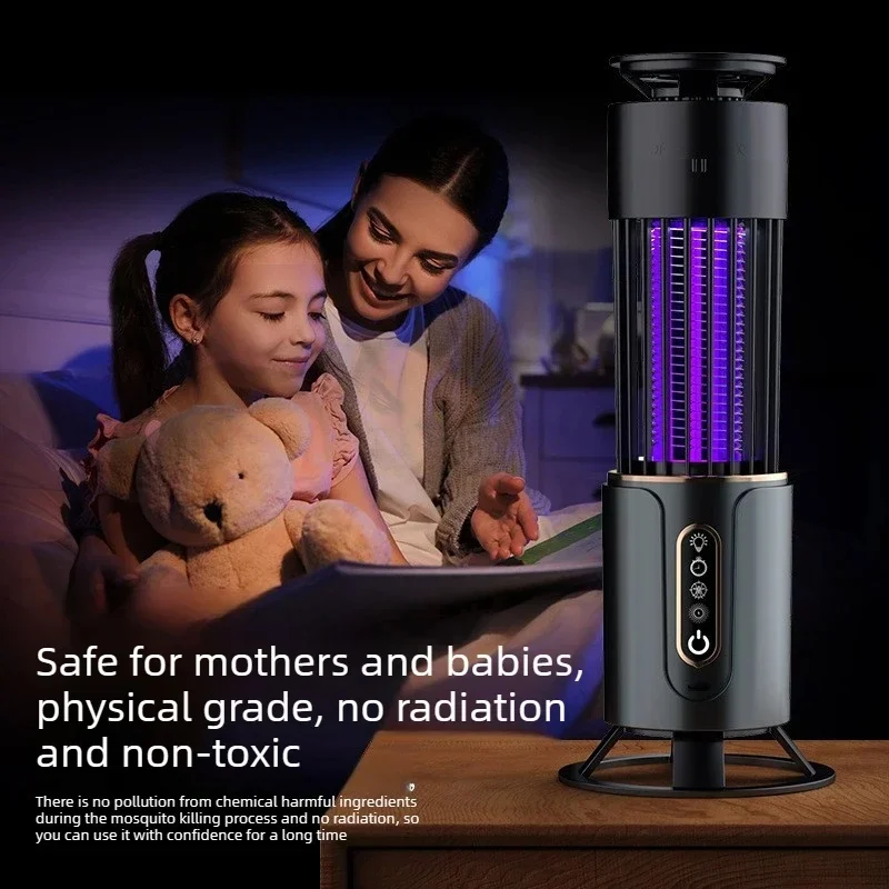 Electric Shock Suction Mosquito Killer Lamp Portable USB Rechargeable UV Insect Zapper Indoor Home Outdoor Camping Mosquito Repe