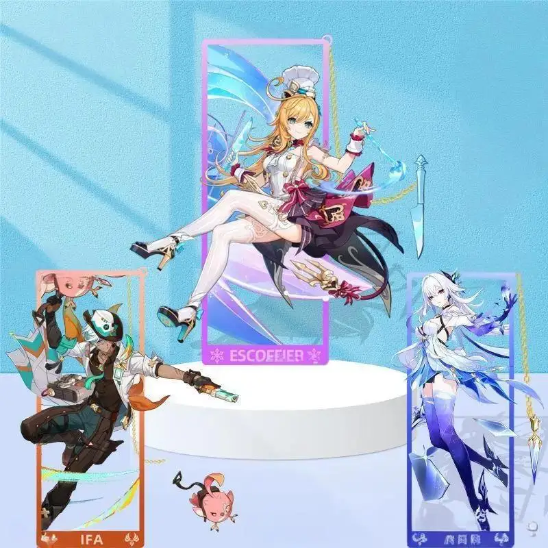 Game Genshin Impact Varesa Citlali Lan Yan Yumemizuki Mizuki Emilie Metal Bookmark 8.5x3.5cm Tassel Bookmark Badge Keychain Deco