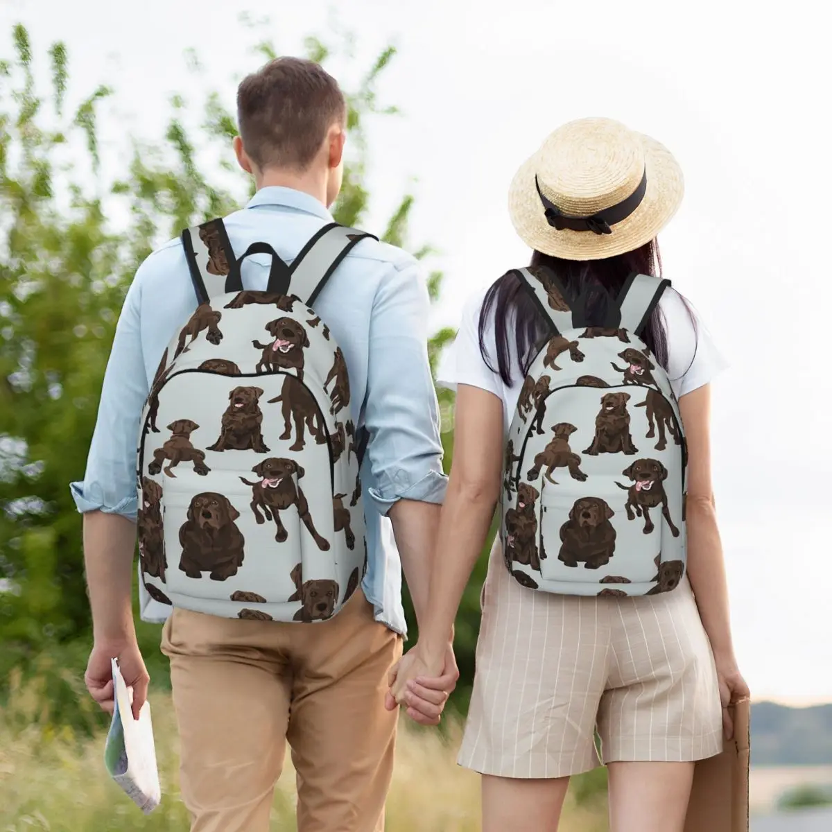 

Chocolate Labrador Student Backpack School Bag Hiking Travel Daypack for Boys Girls Bookbag Shoulder Bags