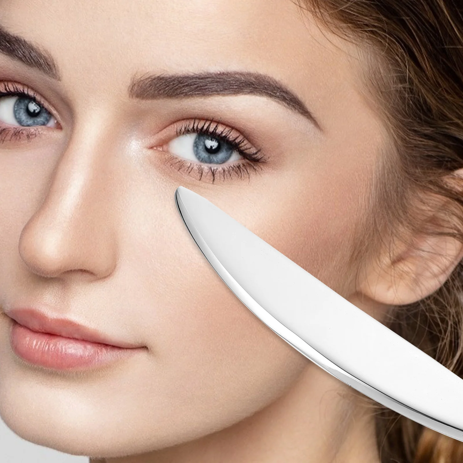 Stainless Steel Massaging Plate Scraper Tool for Face Neck Legs Arms Back Body Massage Therapy Massaging Plate