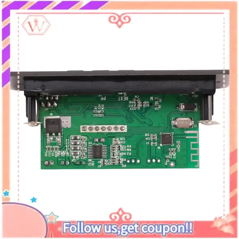 Upgraded 4Pcs 2X25W 50W Amplifier MP3 Player Decoder Board 5V-12V Bluetooth 5.0 Car FM Radio Module Support TF USB AUX