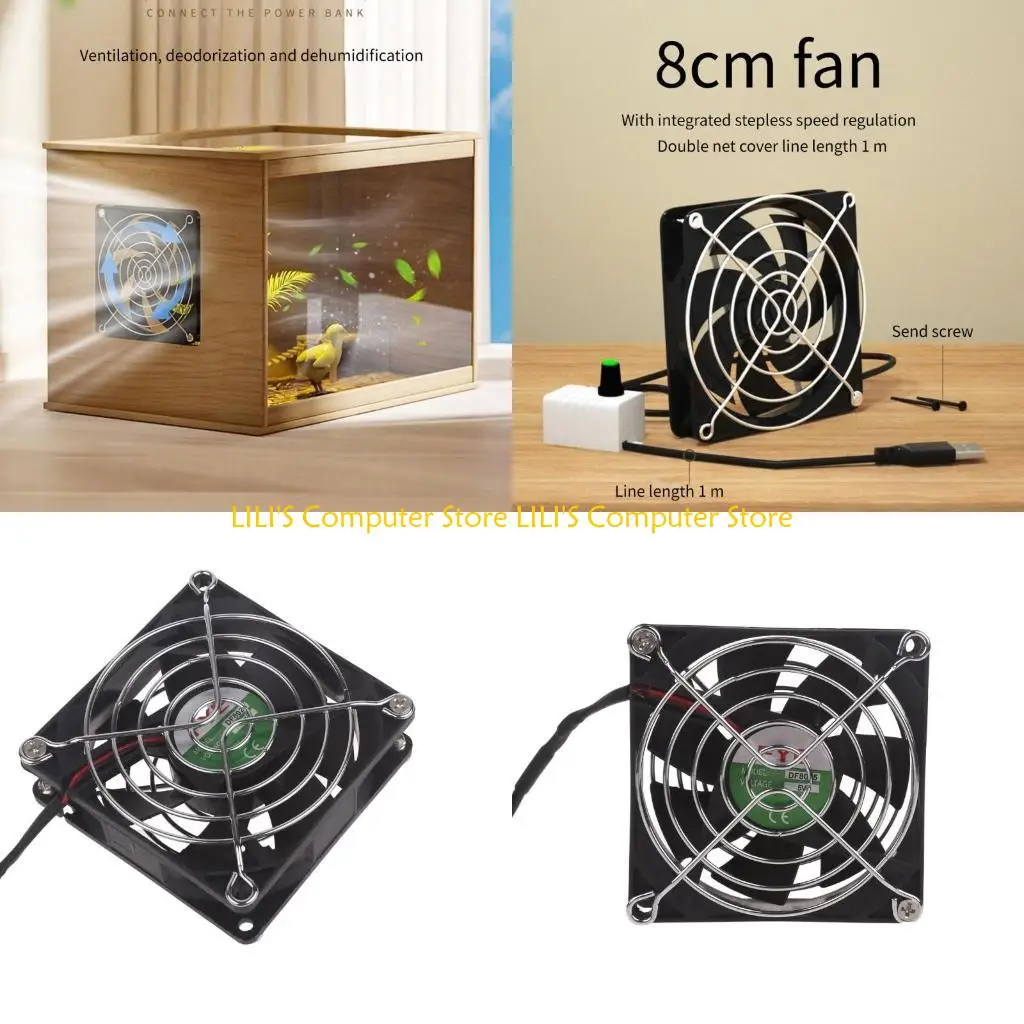 

A52B USB Powered Cooling Fan Compact and Reliable Solution for Pet Houses Electronics