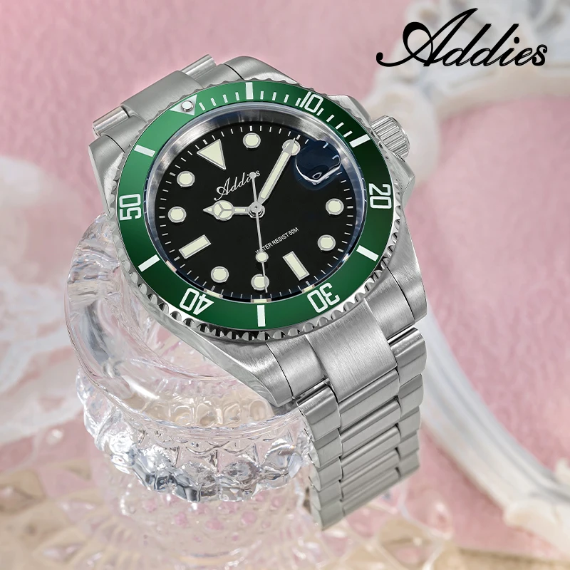 

Addies AW25902 Women Watches GM12 Quartz Movement Stainless Steel Ceramic Bezel BGW9+C3 Super Luminous Waterproof Fashion Watch