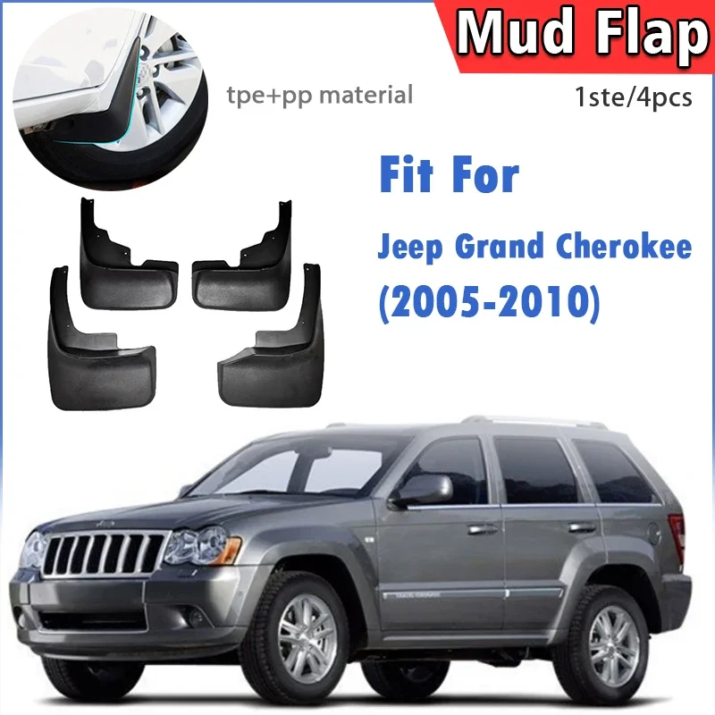 

Front Rear 4pcs FOR JEEP Grand Cherokee Mud Flap Guards Splash Mudflaps Mudguard Fenders Car Accessories 2005-2010