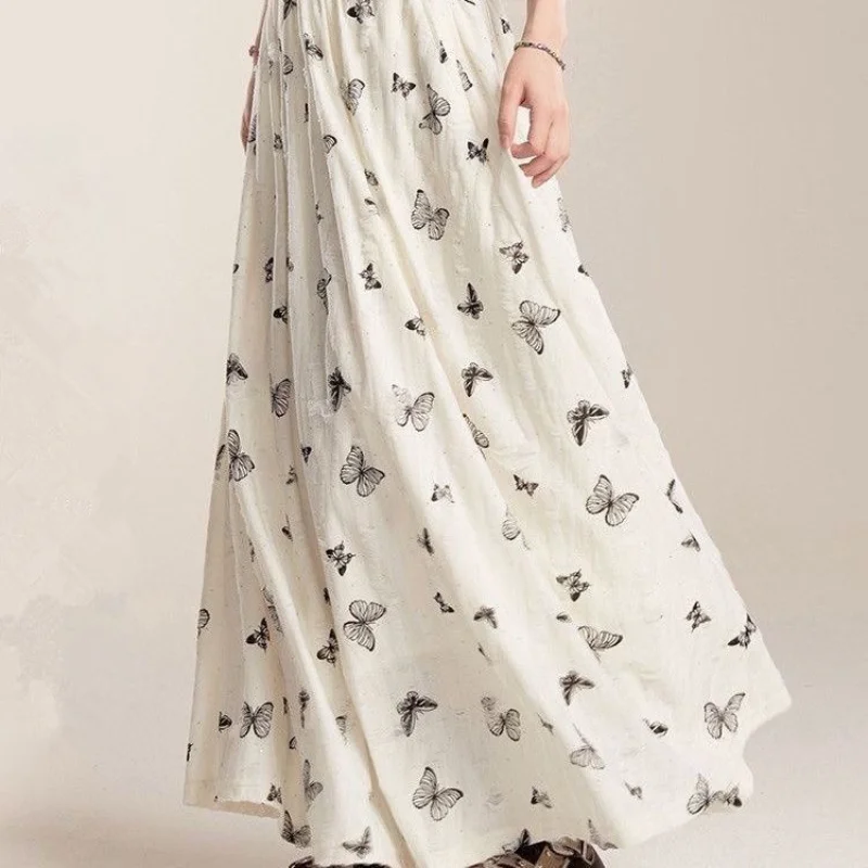 Butterfly Skirt for Women New Design Large Hem Drape A-line Slimming