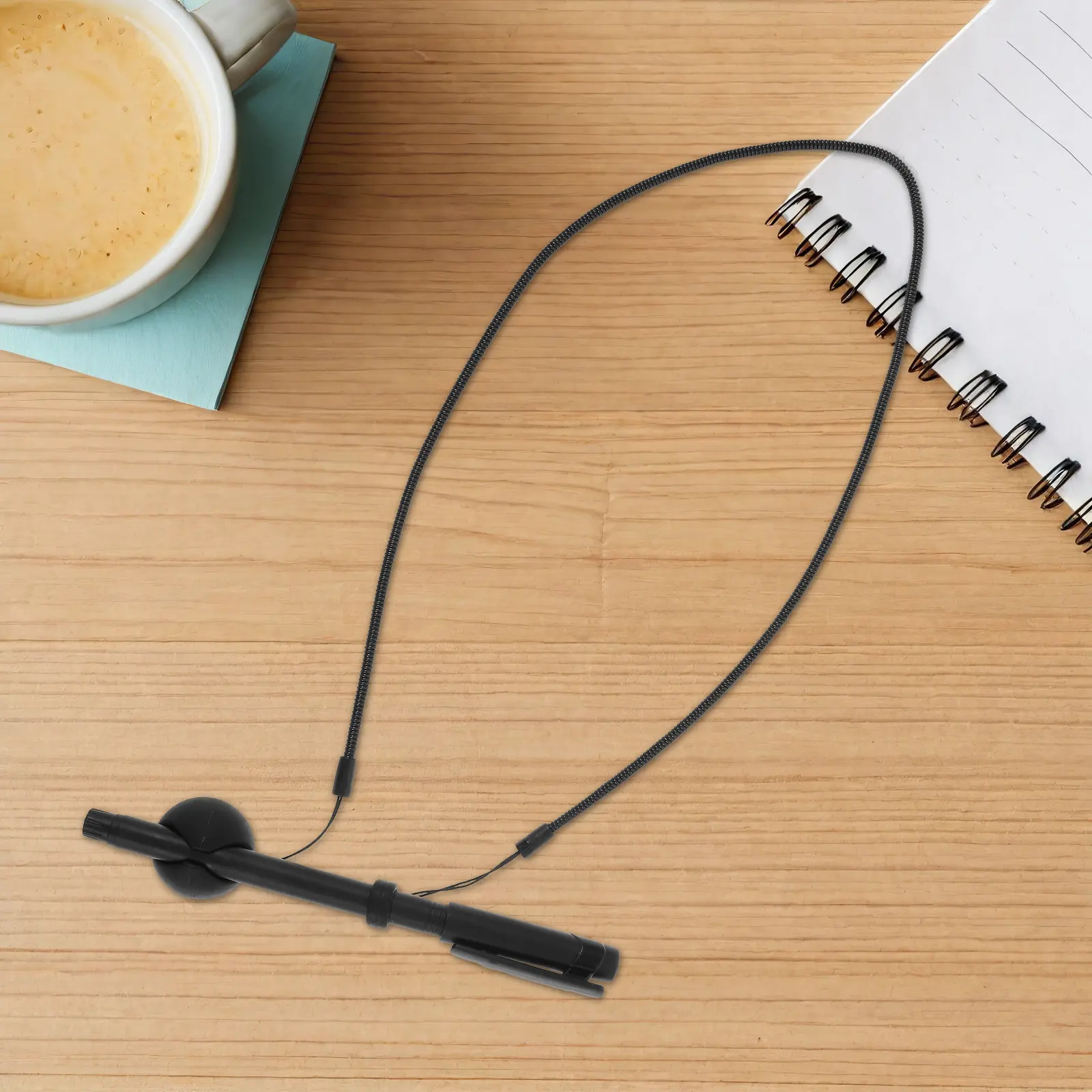 6Pcs Anti-Lose Retractable Pen Leash Elastic Spring Strap 25 Inch Silicone Base Ring Tablet Clipboard Stylus Holder for Office