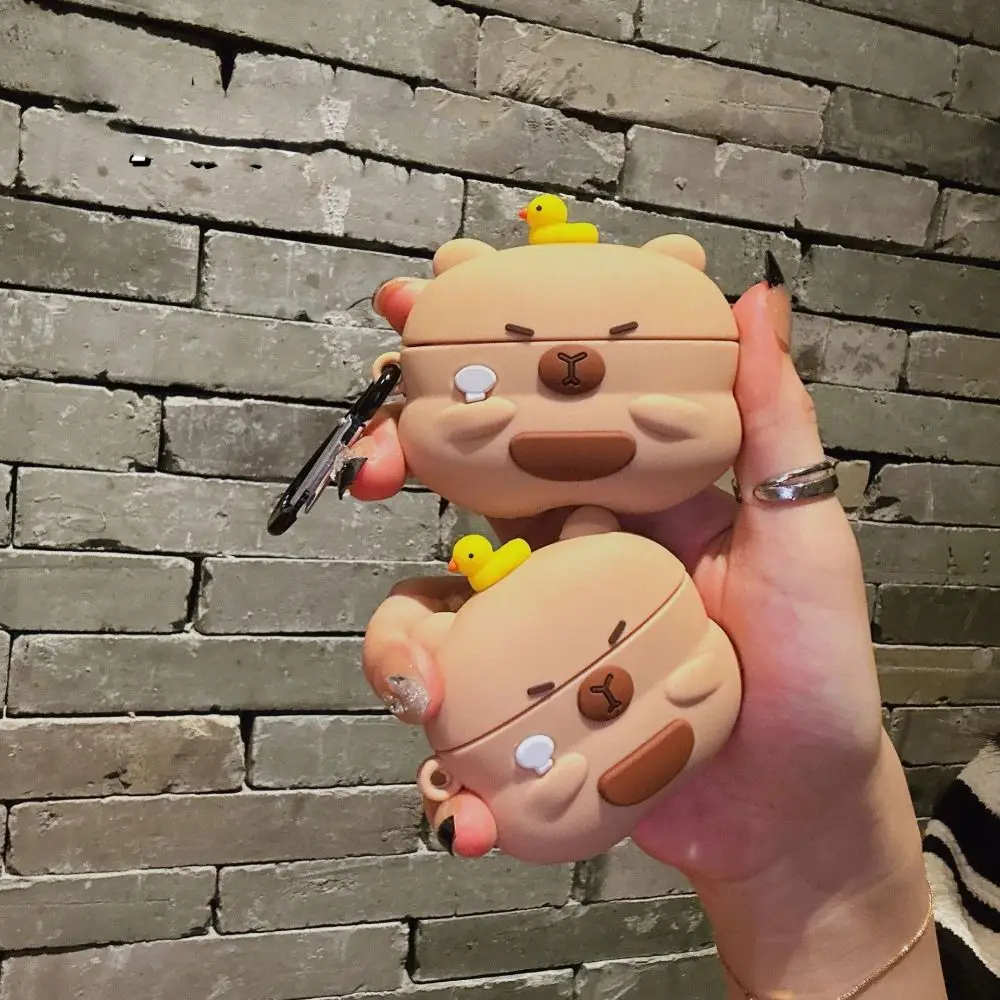 لطيف كابيبارا حقيبة سماعة الاذن ل أبل AirPods 2 3 الجيل سيليكون غطاء سماعة الرأس ل AirPods Pro 2nd الجنرال ل Air Pods 3rd #3