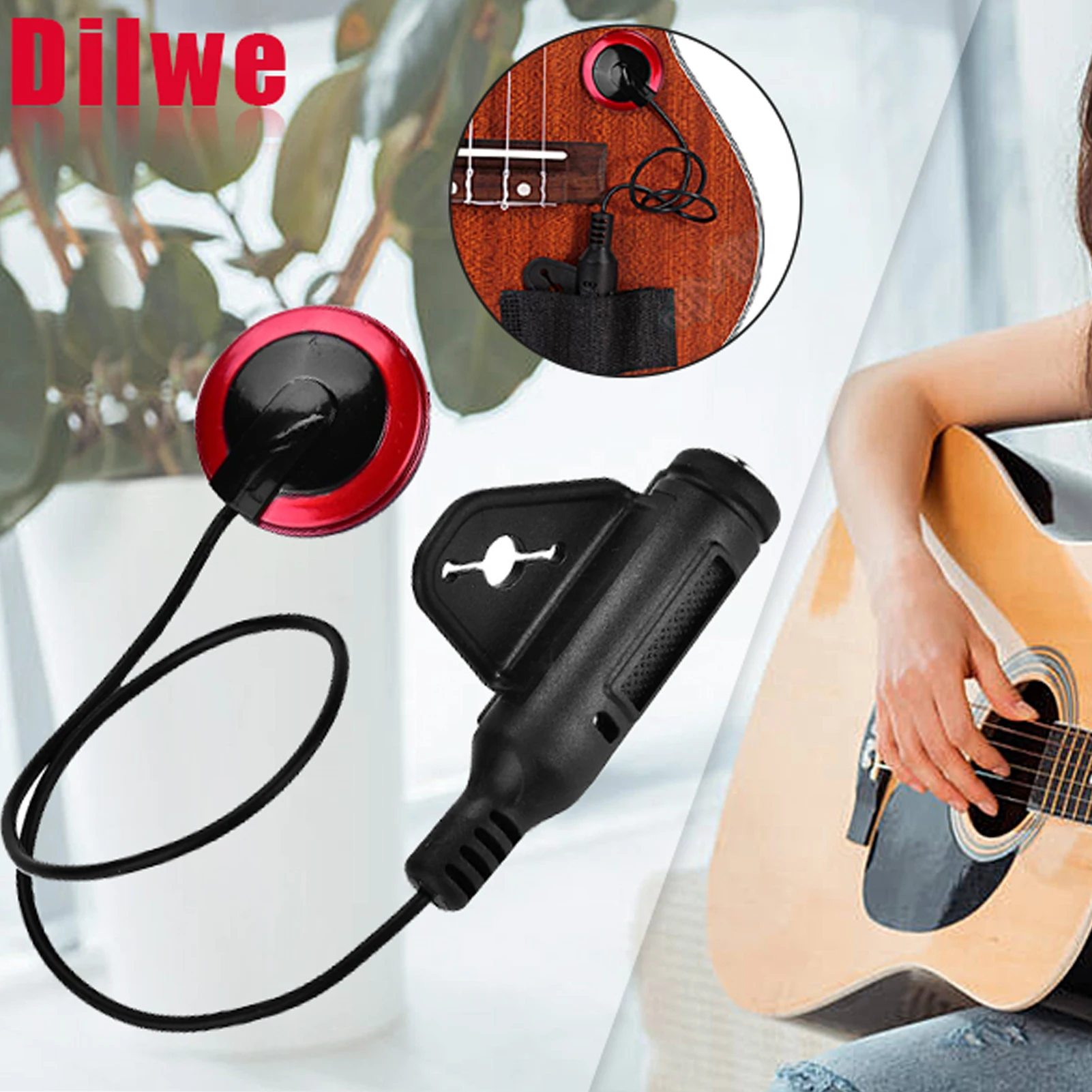 Musical Instrument Guitar - Microfone de Contato Piezo para Guitarra,