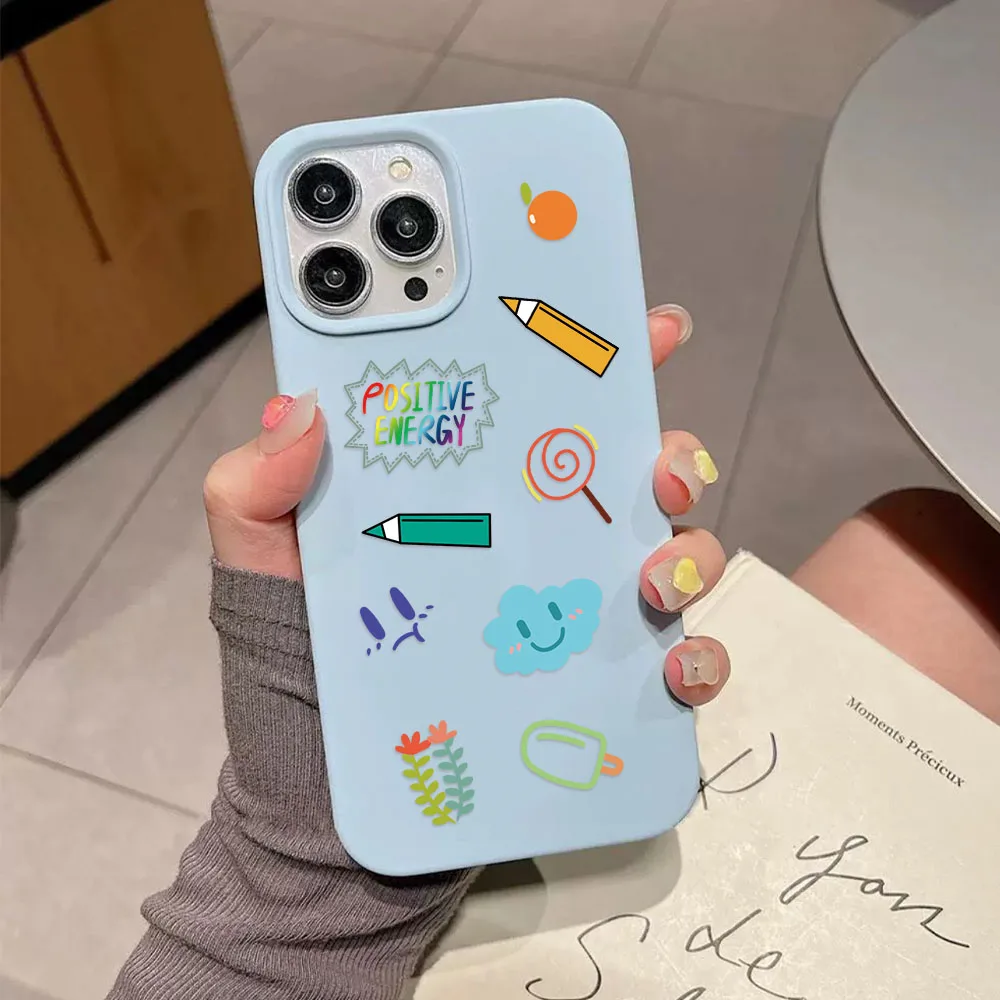 8PCS Creative Hand drawn Element Plan Book Graffiti Stickers Decoration DIY Bookboard Notebook Desktop Waterproof Stickers