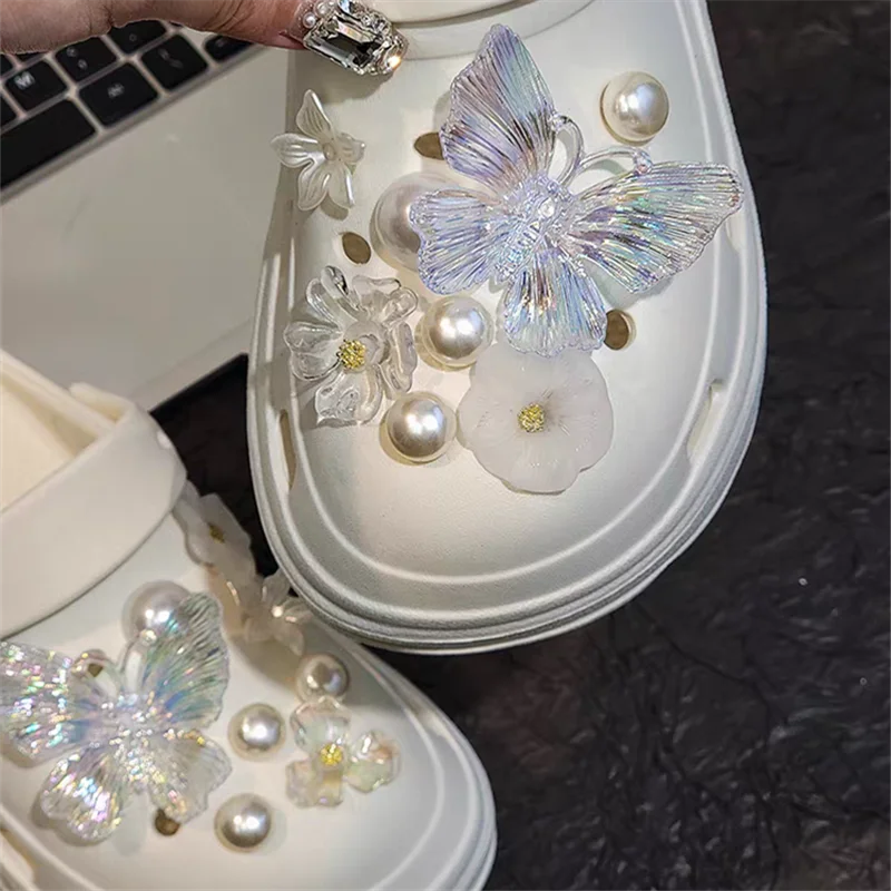 Neue Modische Schuh-Charms für Bunte Schmetterling-DIY-Blumen-Clogs, Schuhschnallen, Niedliche Schuh-Accessoires, Dekoration für Mädchen-Geschenke – Detail 3