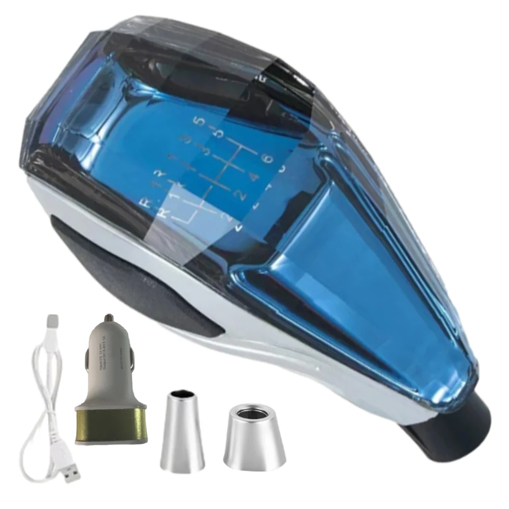 Six-Speed Touch-Activated Illuminated Gear Shift Knob Manual Transmission Vehicles without Button-Activated Shifters