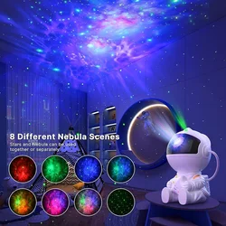 Astronaut Starry Sky Projection Light Full of Stars Ambient Light Spaceman Laser Nebula Water Ripple Bedroom Projection Light