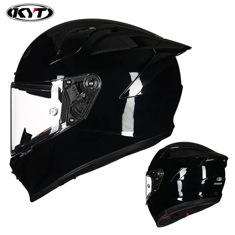 NONE Neue Farben erhältlich! KYT Vollhelm Damen Motorradhelm Herren Sommer Vier Jahreszeiten Moto Track Harthelm Reiten Big Tail ST 6