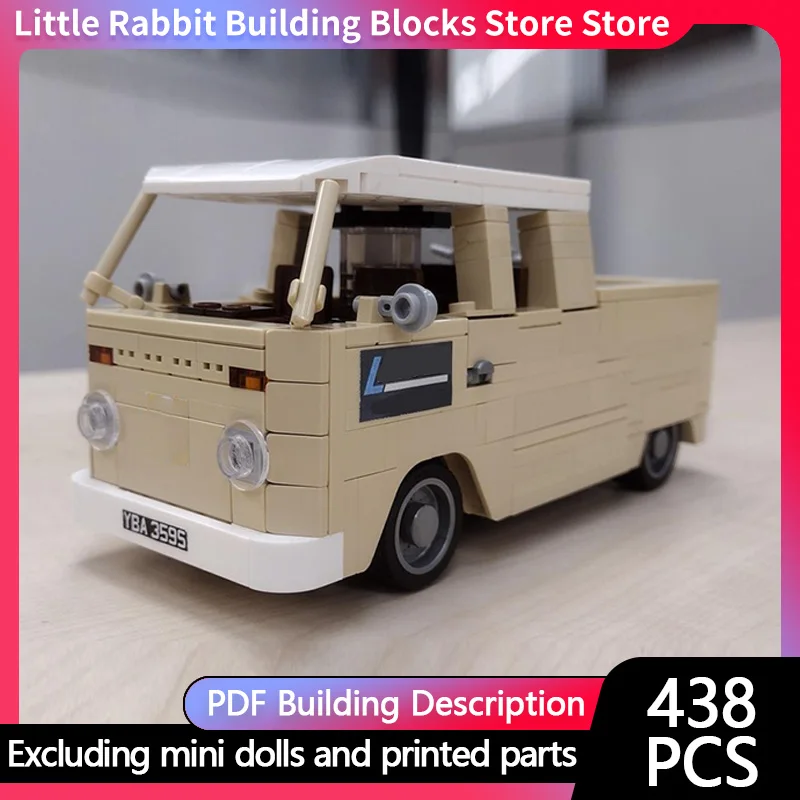 City Car Model MOC Building Bricks T2 Modified Pickup Truck Modular Technology Children Holiday Gifts Assemble Toys Suit