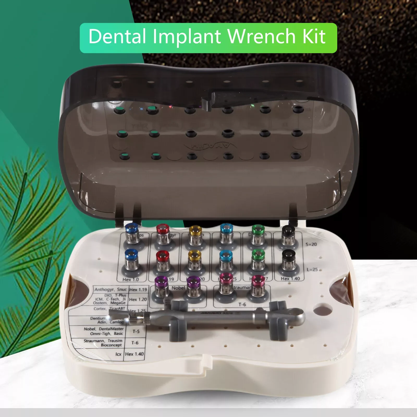 Dental Universal Implant Prosthetic Kit Torque Wrench Drivers Screwdriver Manual