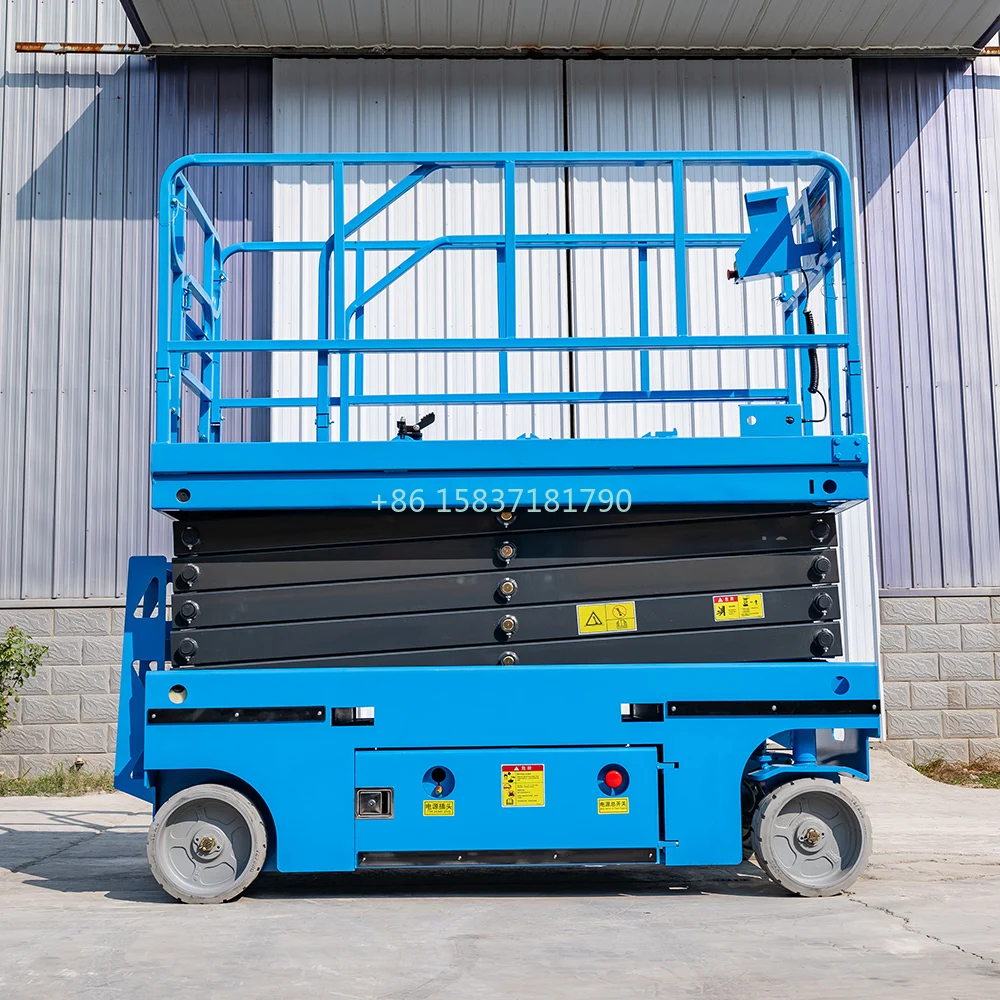 Small Electric Hydraulic Lift Platform Mini Home Mobile Scissor Lift Platform Crawler Self-propelled Scissor Lifting Platform