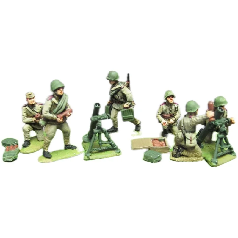 1/72 Scale Die-cast Resin DIY Model Assembly Kit Soviet Mortar Group Model Toy Unpainted Free Shipping