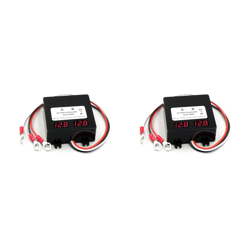 

HOT SALE 2X HC01 Battery Equalizer Lead Acid Batteries HA01 Voltage Balancer Lead Acid Battery Charger Regulator In Serial 2S