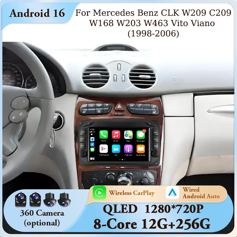 for Mercedes Benz CLK W209 C209 W168 W203 W463 Vito Viano 1998‑2006 7