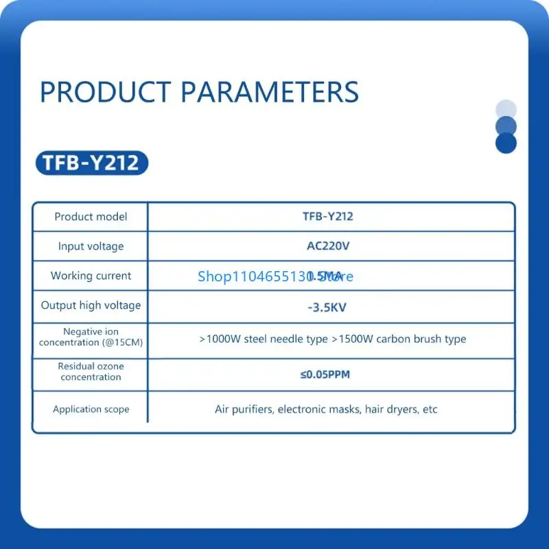Статическое восстановление ионного генератора Корена Компонент Пластиковый негативный модуль ионов