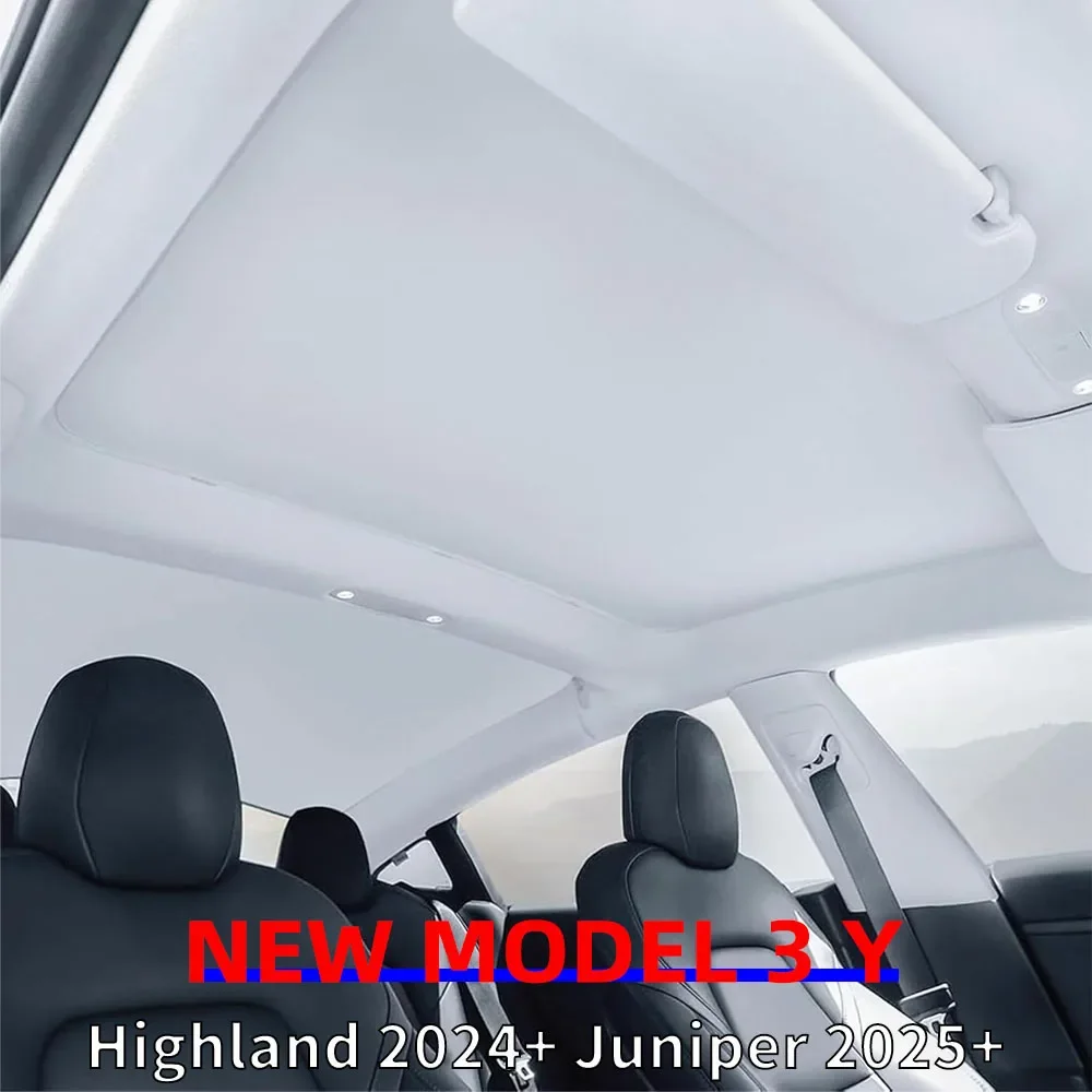 

Для Tesla Model 3 Y Juniper Highland 2025-2020 Магнитный зажим на присоске Солнцезащитные козырьки Стеклянный солнцезащитный козырек на крыше Передний и задний люк Мансардный свет