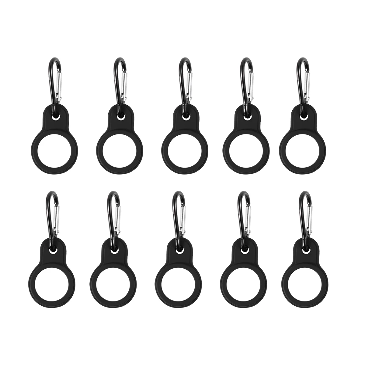

6Pcs Water Bottle Carrier Clip Lightweight Hanging Buckle with Stretchy Silicone Ring for Travel Climbing Mountaineering