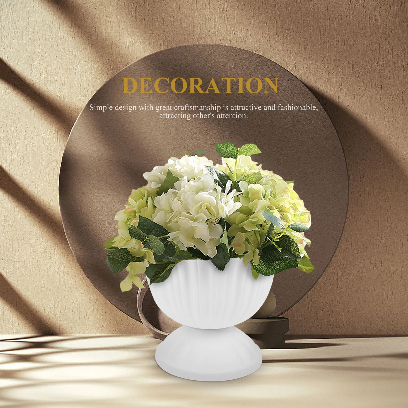 

Style Flowerpot Decoration Urns Outdoor Large Small White Plastic Roman Planters
