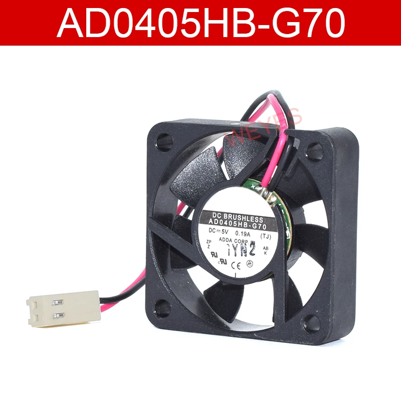 Genuine AD0405HB-G70 DC 5V 0.19A Two Lines Cooling Fan