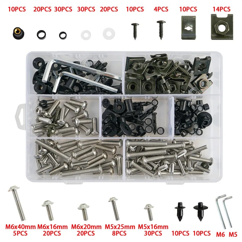 

Windscreen Fairing Bolts Kit Fastener Clips Screws Universal For Yamaha Honda Kawasaki Suzuki Aprilia BMW MV Agusta Triumph