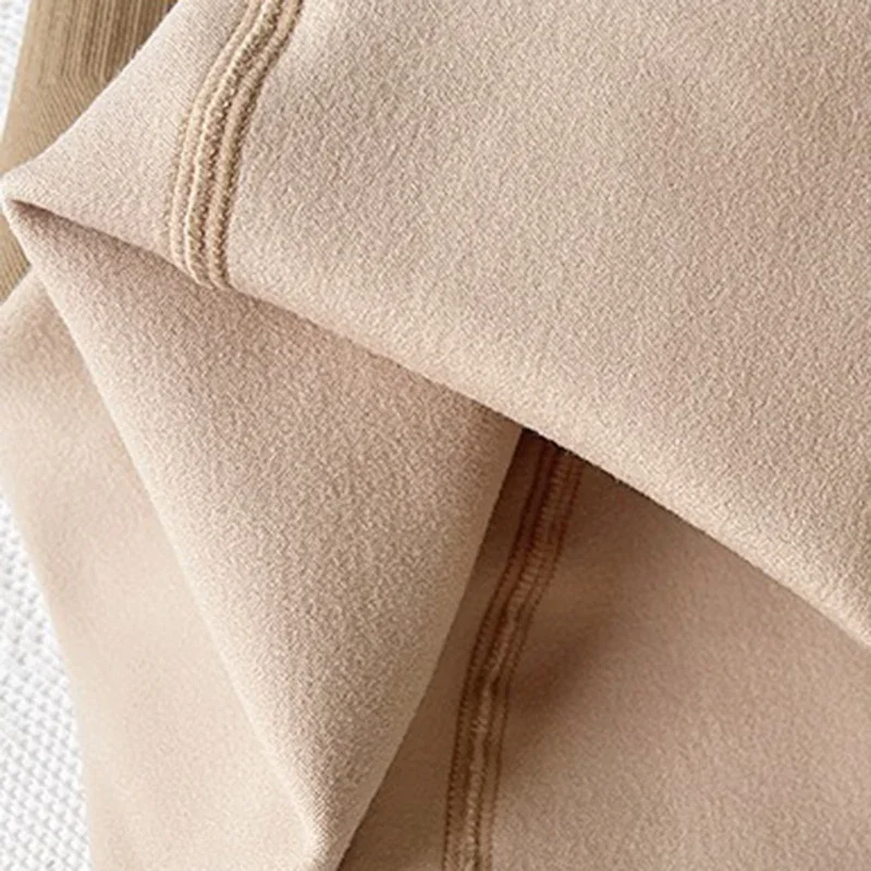 New Women Thermal Leggings Warm Concise Solid Color Elastic Pantyhose Female Comfortable High Waist Thicken Plush Slim Fit Pants