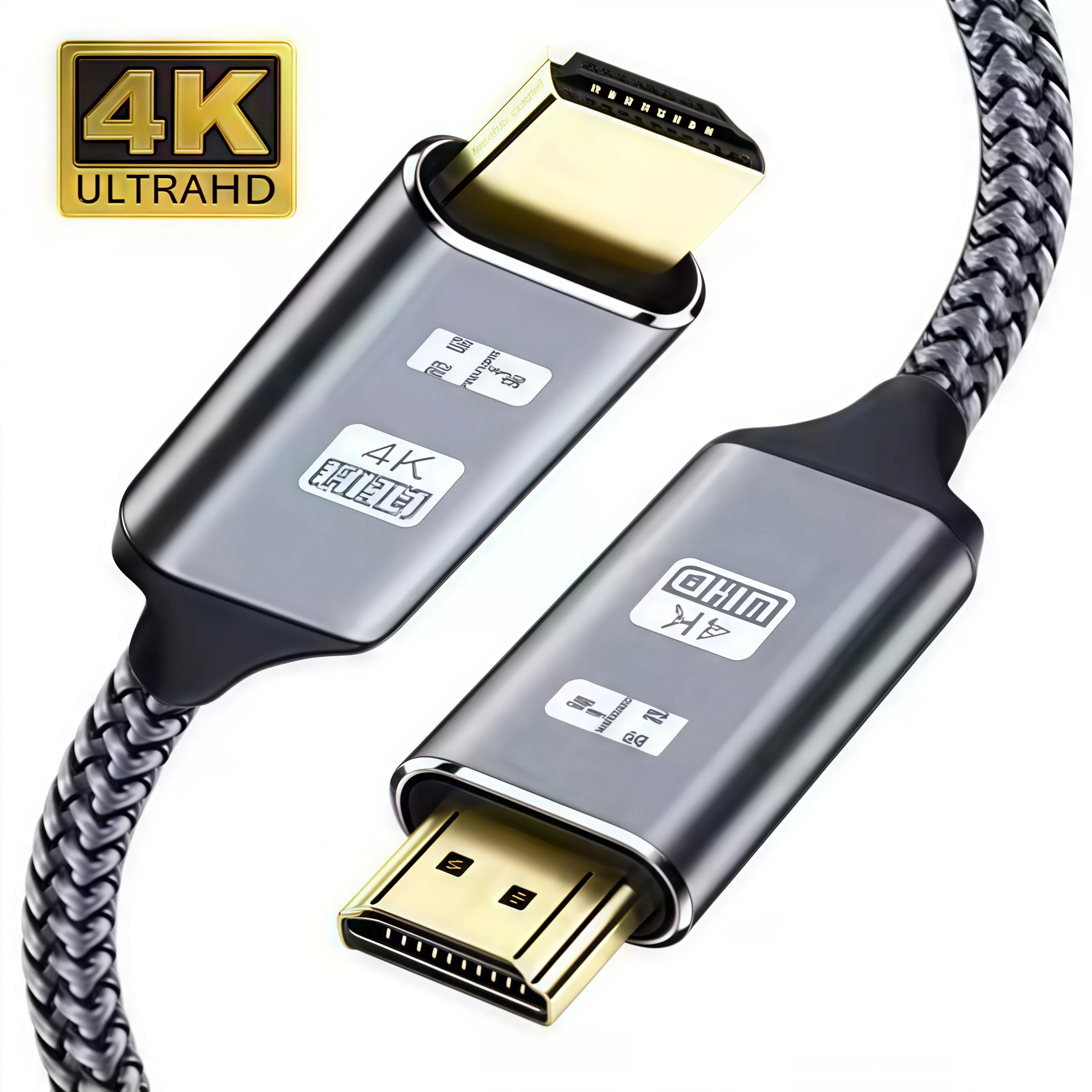 HDMI 2.0 Cable 4K HDR High Speed with Ethernet - 3D/ARC/PS5/PS4/Xbox/Fire TV/Blu-ray Player Compatible