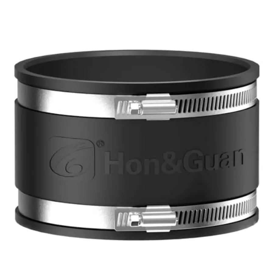 HonandGuan Raccord flexible en caoutchouc de 100 mm, adaptateur de raccord de tuyau, raccord de tuyau silencieux et inodore, connecteur