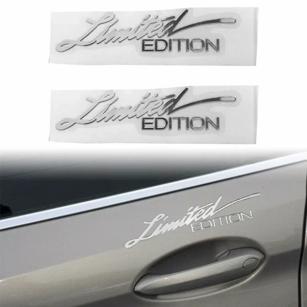 2* Universal  Car Stickers Silver Limited Edition Logo Badge Badge Metal Sticker Decal Car Accessories