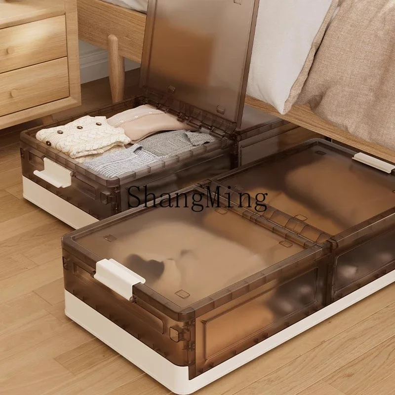 SM bed bottom storage box household flat with wheels drawer type clothes quilt plastic storage box