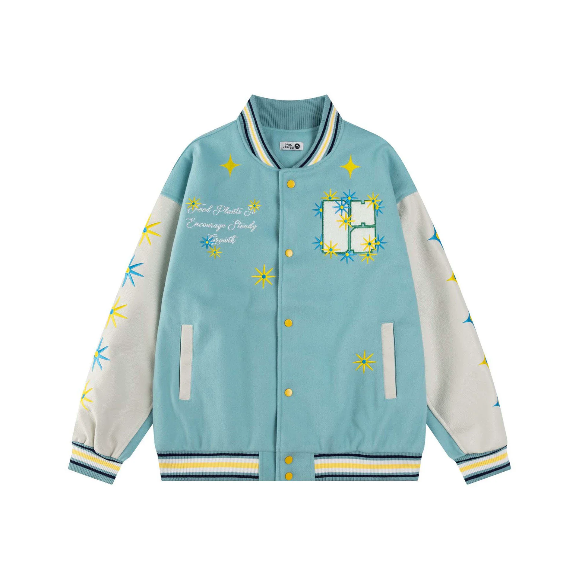 Men Letter Embroidered Basebal - Varsity Jacket Letterman 评论和价格