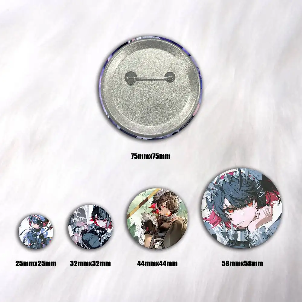 Game Zenless Zone Zero Anime Shark Girl Ellen Joe Badge Round Art Brooch Clothes Backpack Accessories Lapelnd Laserh