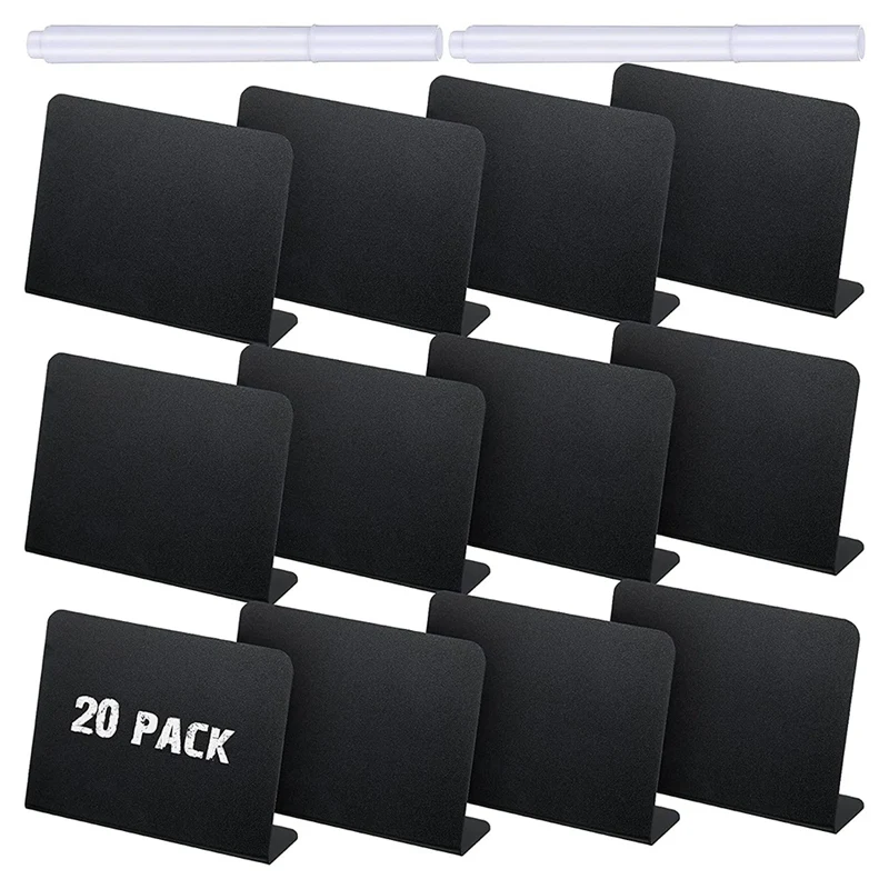 80Pcs 4 X 3 Inches Mini Chalkboard Table Tent Sign Chalkboard Buffet Tags Food Label For Party Tabletop Chalkboard Signs