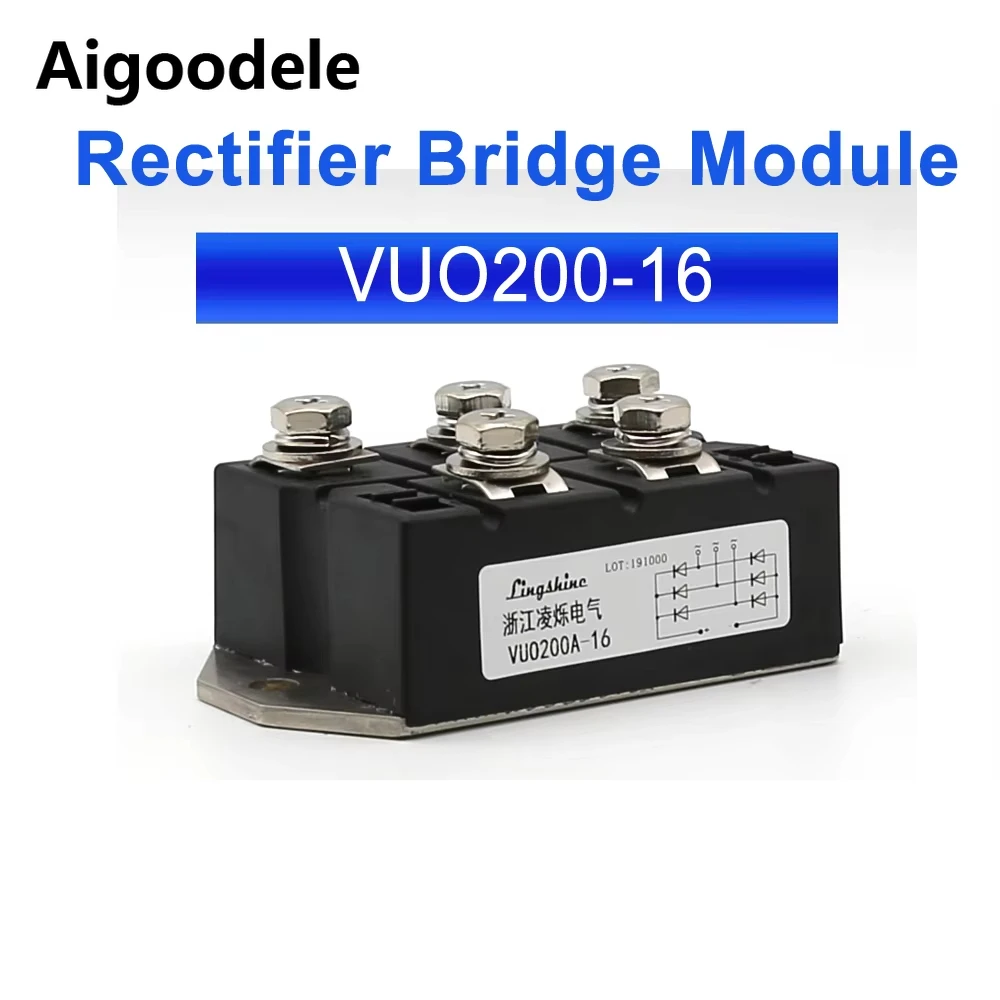 100% Brand New Original Thyristor Power  Rectifier  Module VUO200-16 for Instrument and Equipment DC Current