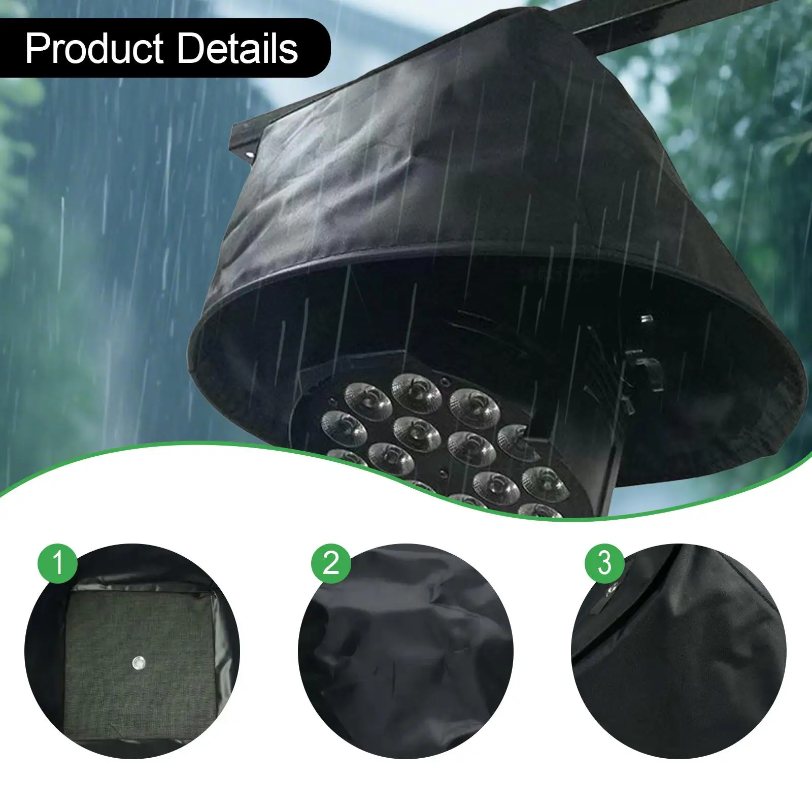Stage Head Light Cover Easy to Assembly Oxford Cloth Sturdy Weather Cover