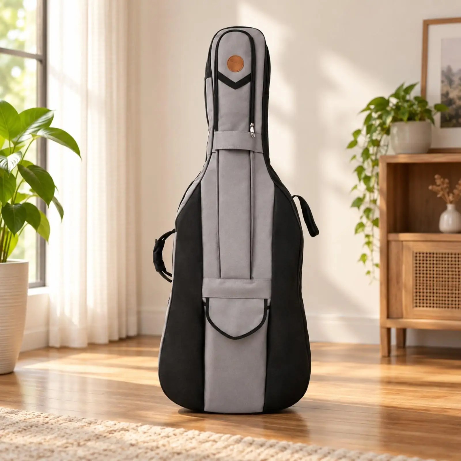 Cello Gig Bag with Accessory Pockets Water-Resistant Cello Gig Bag Reinforced Soft Instrument Case for Music Students,