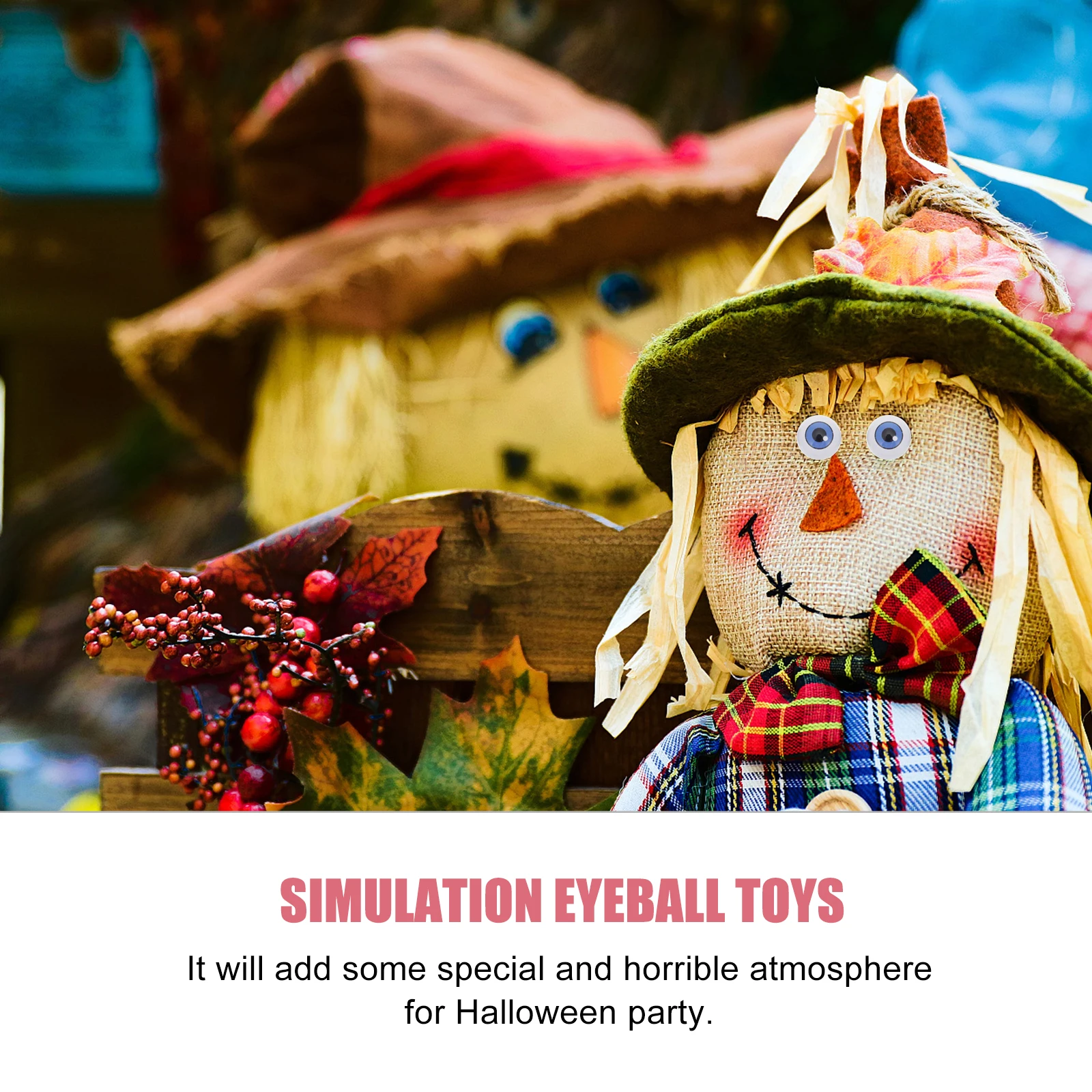 20 szt. Dekoracje Halloweenowe Zewnętrzne Horror Oczy Zabawki Ozdoby do Rękodzieła Dekoracji
