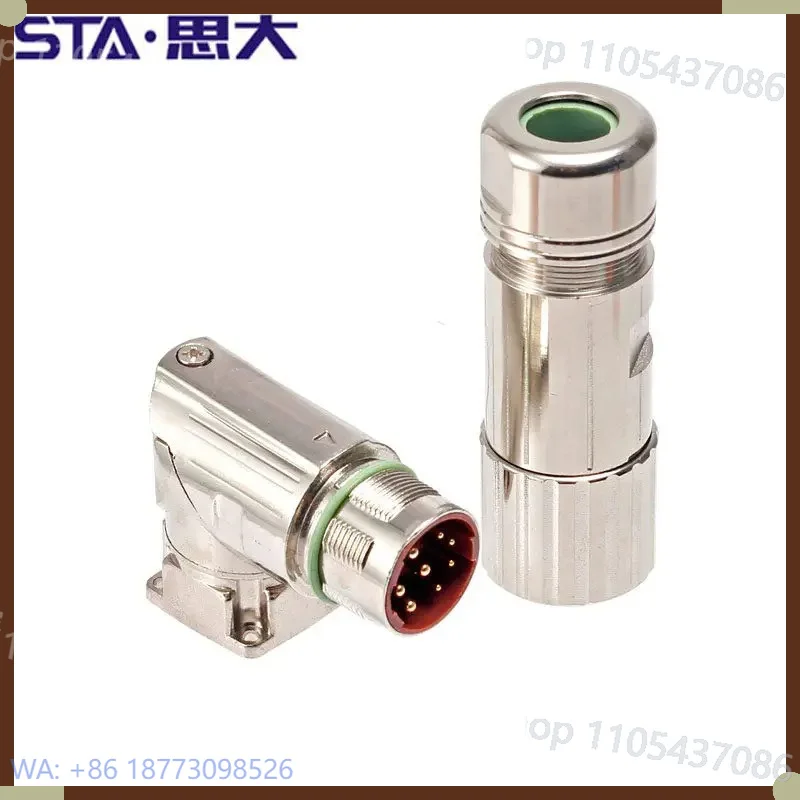 1PCS，M23/923 Aviation Plug 6 8 Core Servo Motor Encoder Power Plug, Power Plug Socket