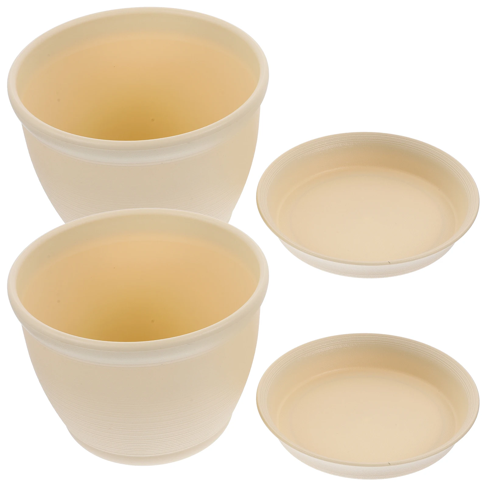 

10 Red Brick Flower Pots 210 Type Thickened Round 18cm Diameter Saucers for Succulents Mint Plants Nursery Breathing Plastic