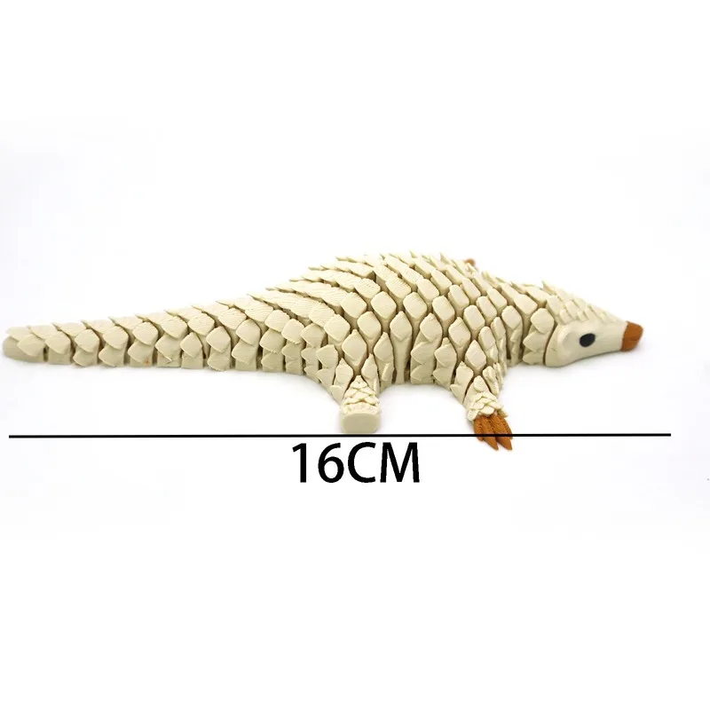 3D Printed Pangolin Figurine Articulated Flexible Joint Desktop Decor Multifunctional Stress Relief Fidget Toy Unique Gift