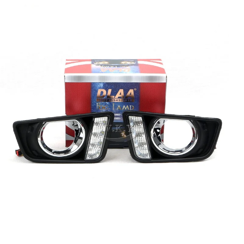 

LED DRL Day Light FOR TOYOTA HILUX REVO 2015 2016 Daytime Running Light Fog Lamp Bezel Dynamic Sequential Turn Signal