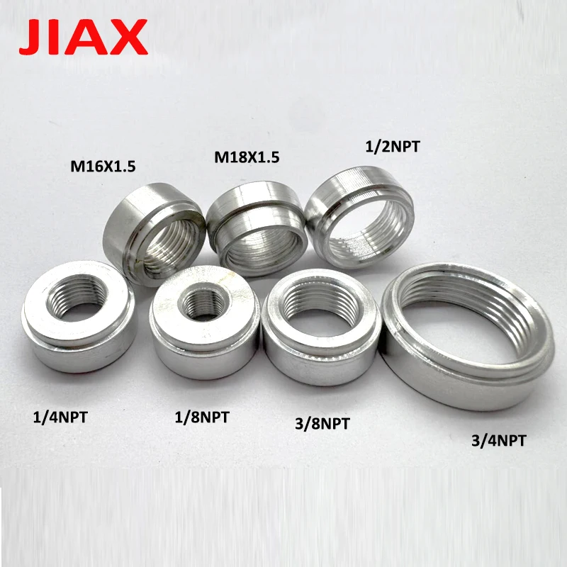 3PCS NPT Round Weld Bung Stainless Steel Female Threaded Stepped Mounting Boss 1/2 1/4 1/8 3/4 3/8 Pipe Thread Adapter Fitting