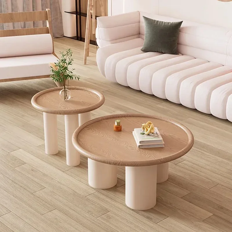 

Simple Design Storage Coffee Table Glass Minimalist Low Round Small Coffee Table Books Wooden Mesa Auxiliar Salon Home Furniture