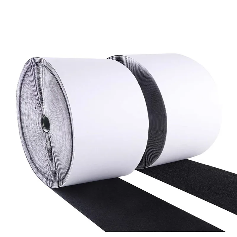 25 pair meter High Quality Hook and loop Tape Colored Custom Self Adhesive Hook And Loop Tape Strong Sticky One Side Back Glue