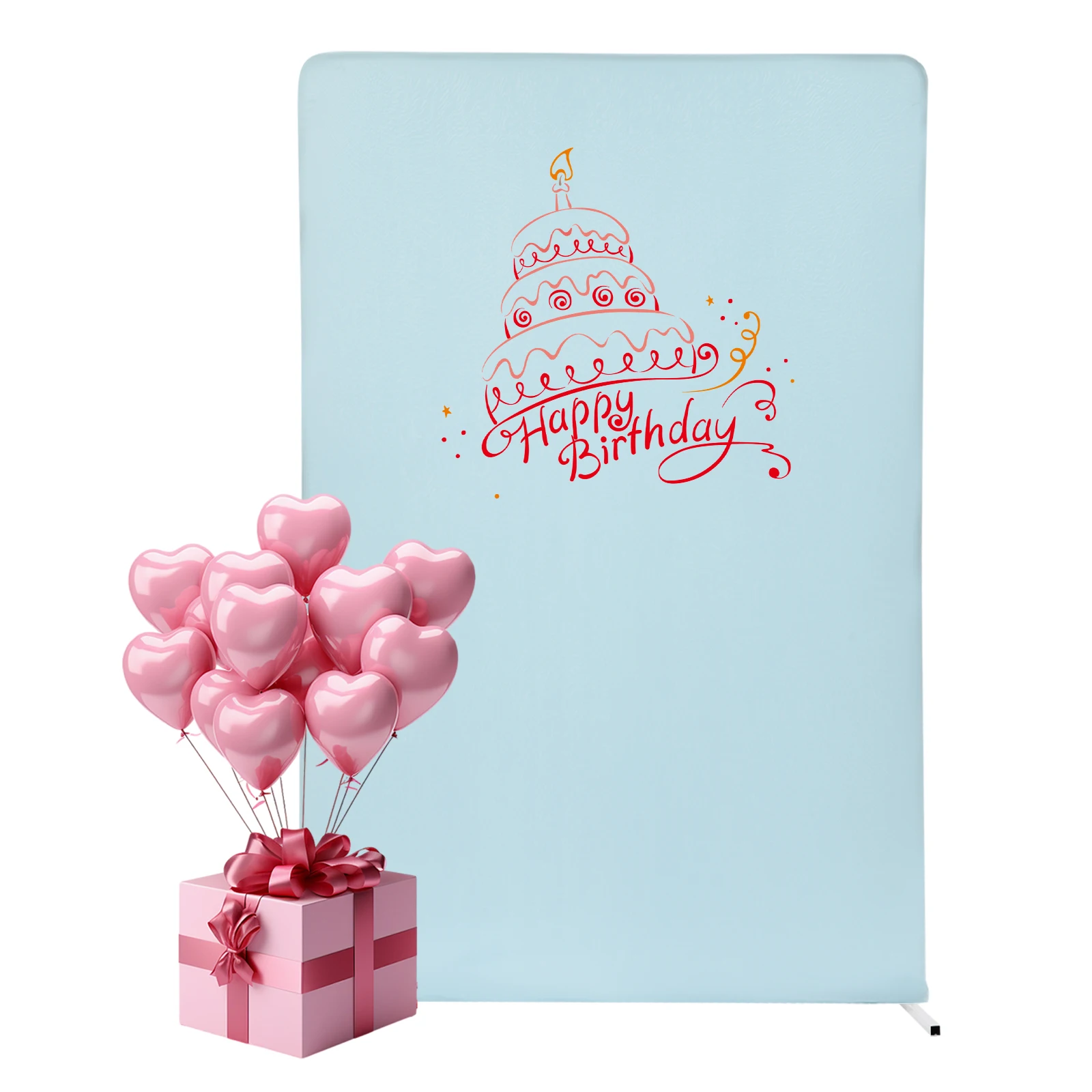 1.5 * 2m White Wedding Pole Bracket With Pull Rod Wedding Backdrop Stand